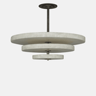 Alabaster Bronze & White LED Chandelier – Elegant 33‑Inch - Blushlighting