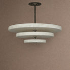 Alabaster Bronze & White LED Chandelier – Elegant 33‑Inch - Blushlighting