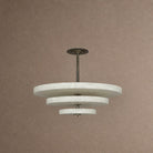Alabaster Bronze & White LED Chandelier – Elegant 33‑Inch - Blushlighting