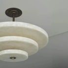Alabaster Bronze & White LED Chandelier – Elegant 33‑Inch - Blushlighting