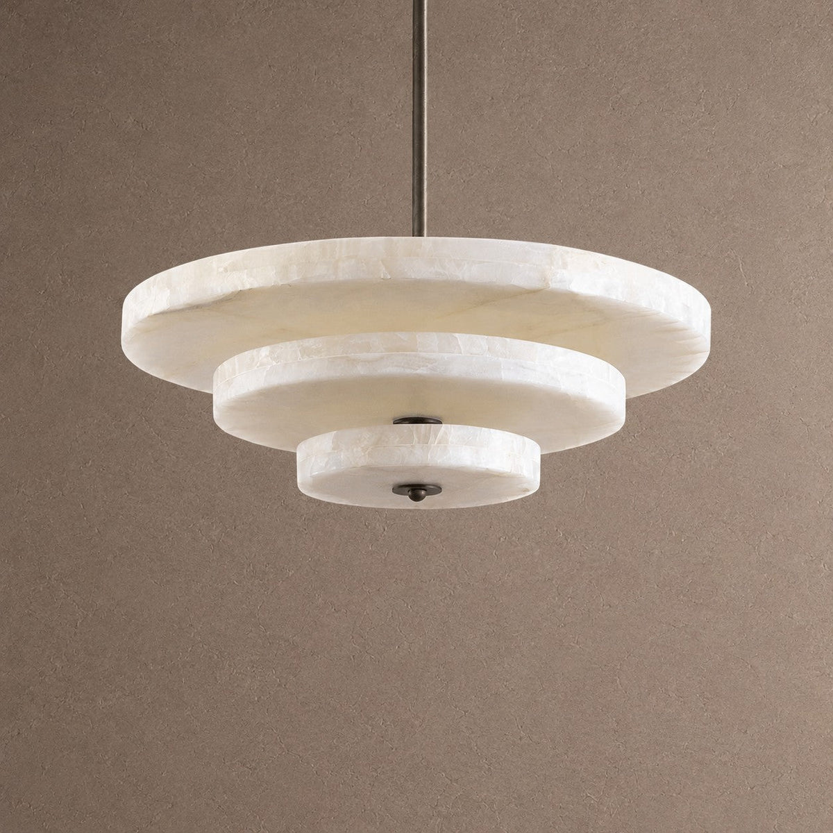 Alabaster Bronze & White LED Chandelier – Elegant 33‑Inch - Blushlighting
