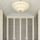 Alabaster Bronze & White LED Chandelier – Elegant 33‑Inch - Blushlighting