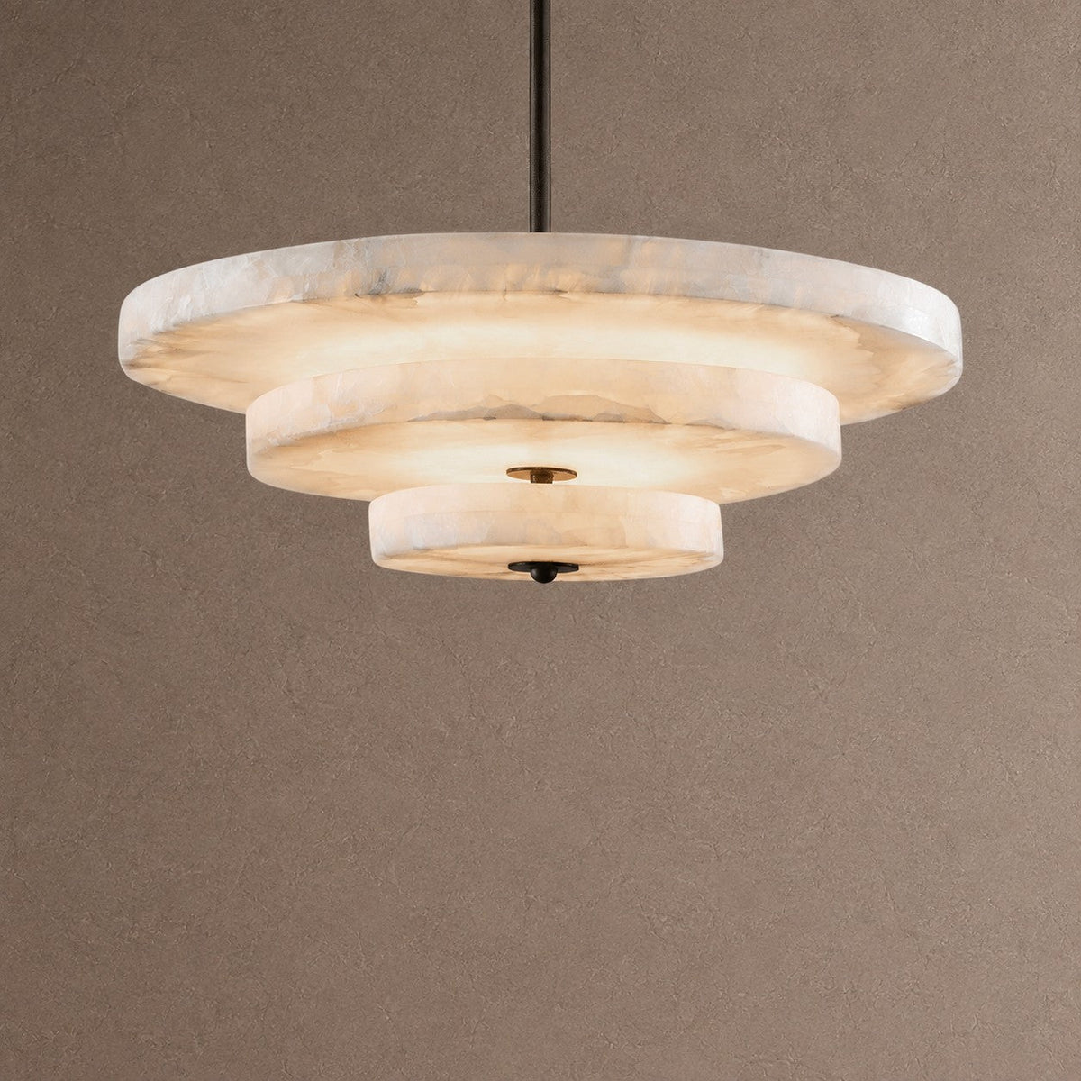 Alabaster Bronze & White LED Chandelier – Elegant 33‑Inch - Blushlighting