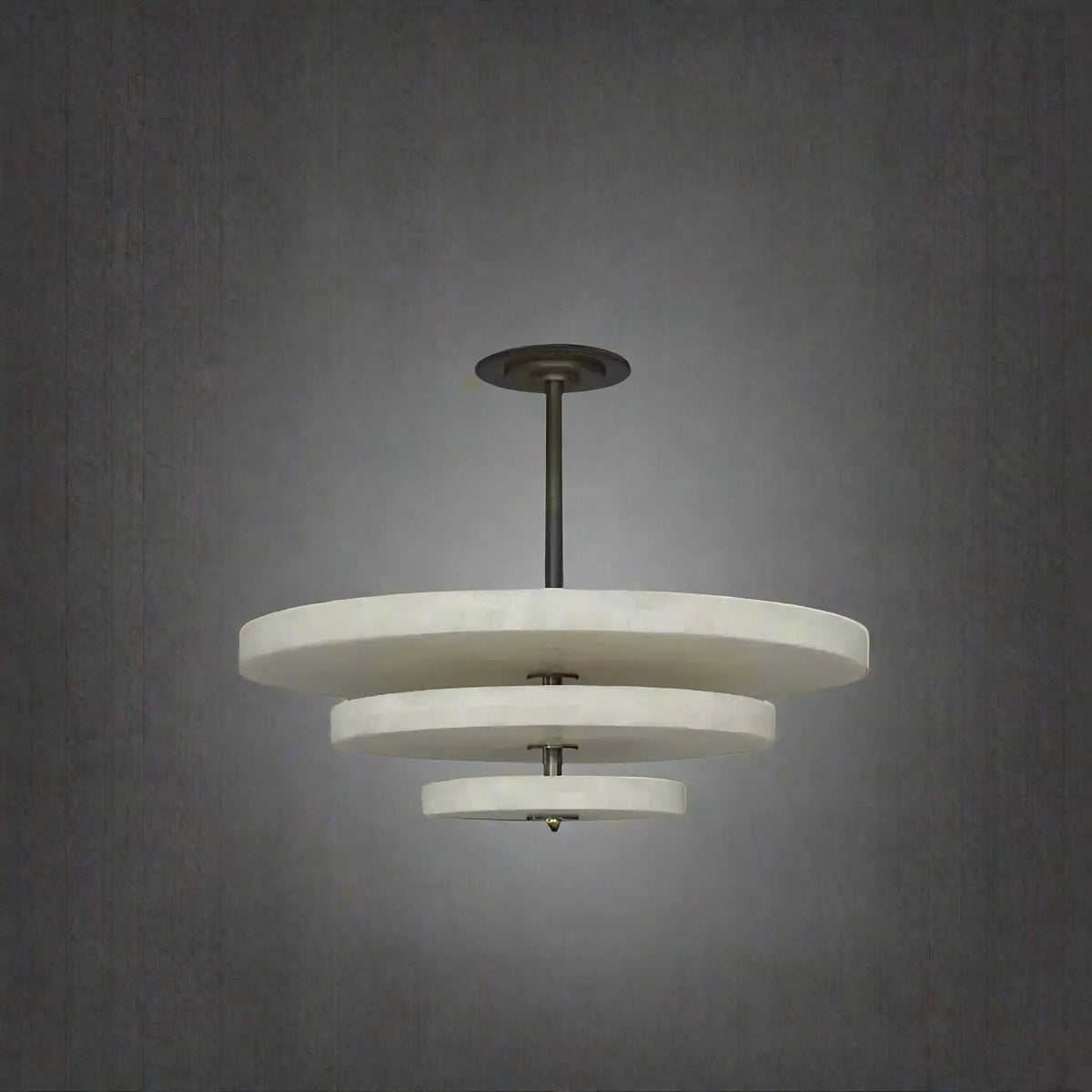 Alabaster Bronze & White LED Chandelier – Elegant 33‑Inch - Blushlighting