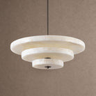 Alabaster Bronze & White LED Chandelier – Elegant 33‑Inch - Blushlighting