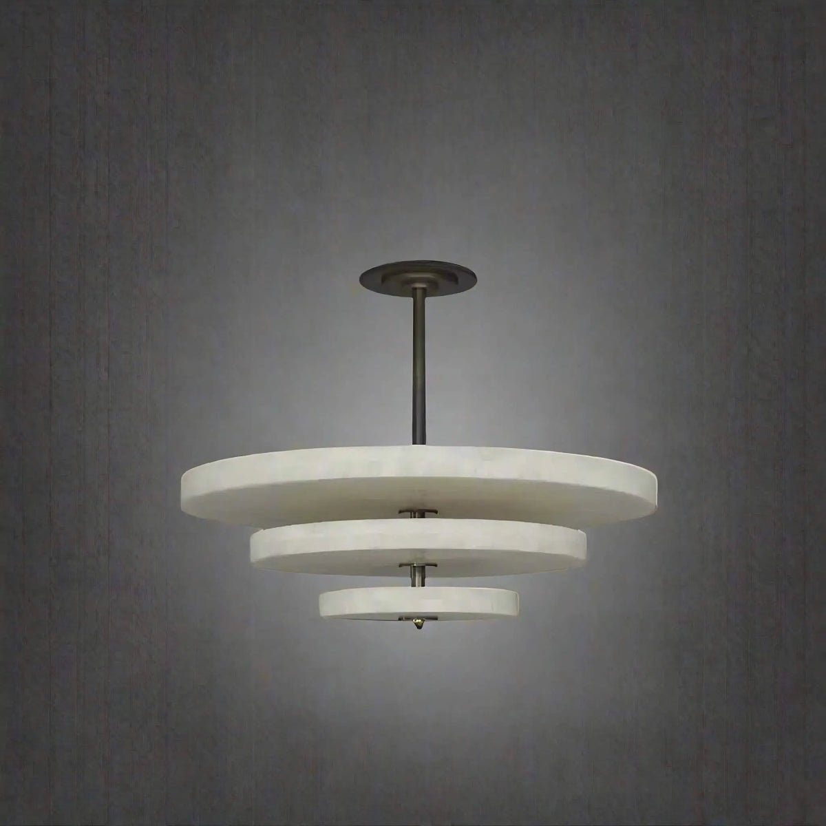 Alabaster Bronze & White LED Chandelier – Elegant 33‑Inch - Blushlighting