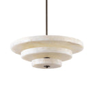 Alabaster Bronze & White LED Chandelier – Elegant 33‑Inch - Blushlighting