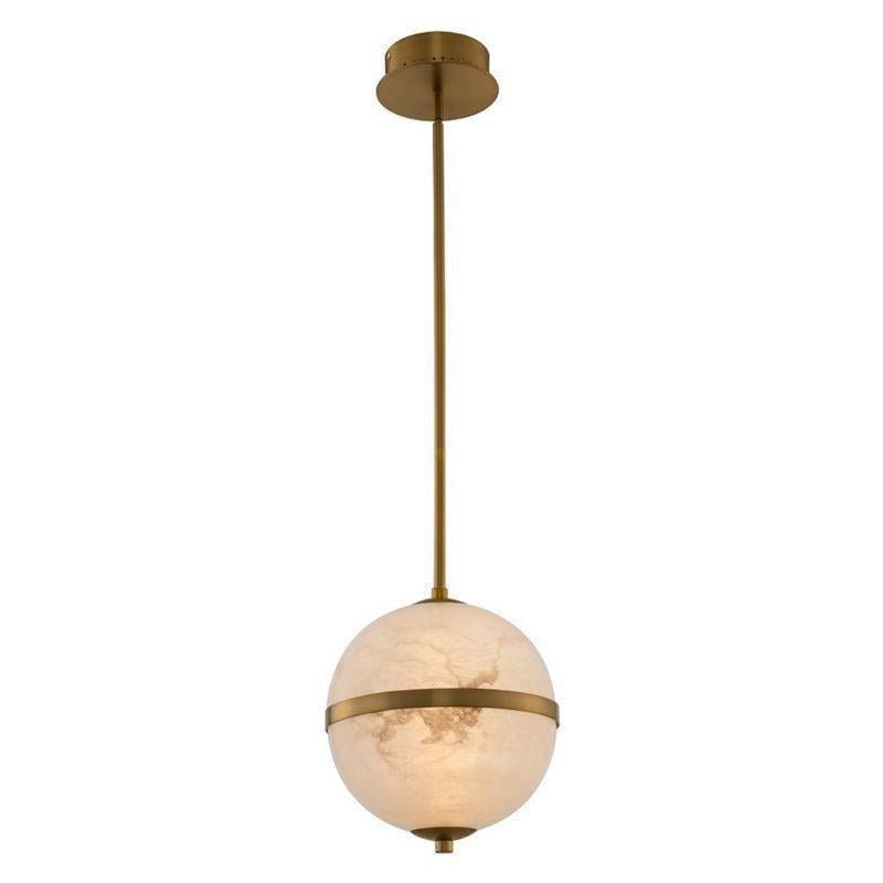 Alabaster Canterbury LED Mini Pendant - 10"HBlushlighting