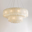 Alabaster Cascade Tiered Chandelier - ∅ 39.4″ x H 59″ / Dia 100cm x H 150cmBrass & WhiteBlushlighting
