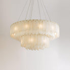 Alabaster Cascade Tiered Chandelier 27.6 - 27.6" x H 21.7" / Dia 80cm x H 150cmBrass & WhiteBlushlighting