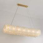 Alabaster Cascade Tiered Chandelier 27.6 - L 2.6" x W 3.1" x H 23.6" / L 106cm x W 26cm x H 150cmBrass & WhiteBlushlighting