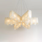 Alabaster Cascade Tiered Chandelier 27.6 - 27.6" x H 21.7" / Dia 57cm x H 150cmBrass & WhiteBlushlighting