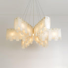 Alabaster Cascade Tiered Chandelier - L 41.7″ x W 10.2″ x H 59″ / L 106cm x W 26cm x H 150cmBrass & WhiteBlushlighting