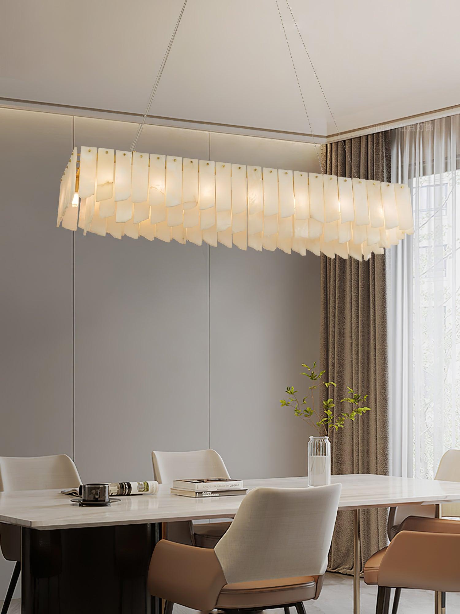 Alabaster Cascade Tiered Chandelier - ∅ 37.4″ x H 59″ / Dia 95cm x H 150cmBrass & WhiteBlushlighting