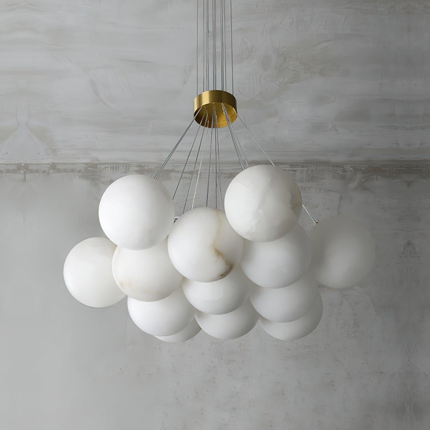 Alabaster Ceiling Pendant - 7 HEADS D 50CM X H 200CM / ∅ 19.7″ X H 78.7″Blushlighting