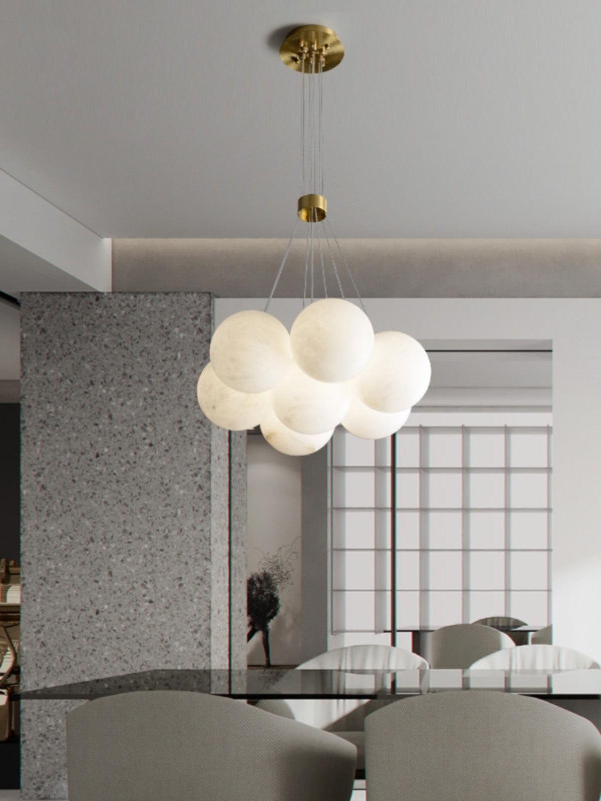 Alabaster Ceiling Pendant - 7 HEADS D 40CM X H 200CM / ∅ 15.7″ X H 78.7″Blushlighting