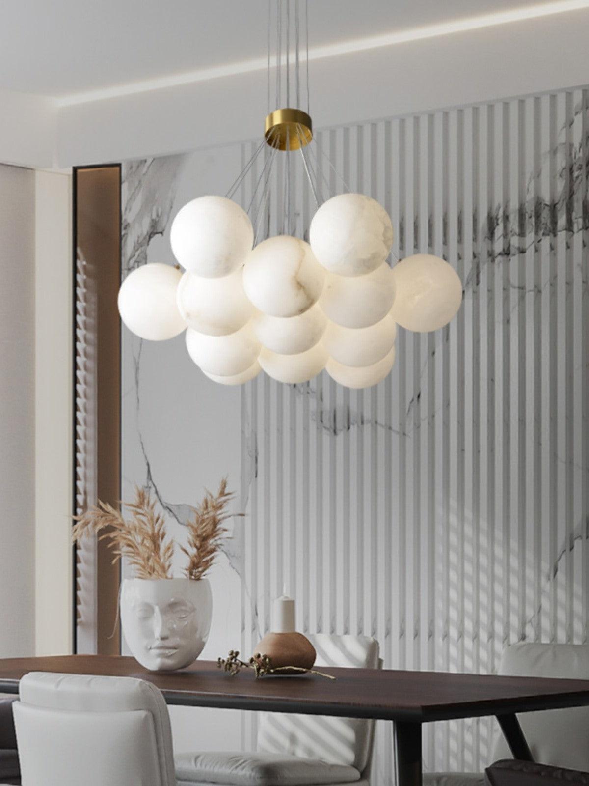 Alabaster Ceiling Pendant - 7 HEADS D 40CM X H 200CM / ∅ 15.7″ X H 78.7″Blushlighting