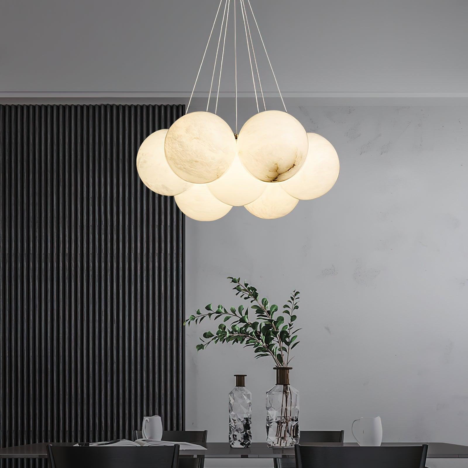 Alabaster Ceiling Pendant - 7 HEADS D 40CM X H 200CM / ∅ 15.7″ X H 78.7″Blushlighting