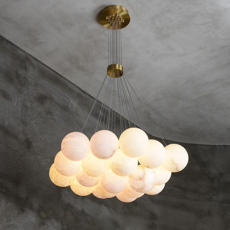 Alabaster Ceiling Pendant - 7 HEADS D 40CM X H 200CM / ∅ 15.7″ X H 78.7″Blushlighting