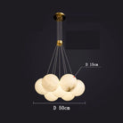 Alabaster Ceiling Pendant - 7 HEADS D 40CM X H 200CM / ∅ 15.7″ X H 78.7″Blushlighting