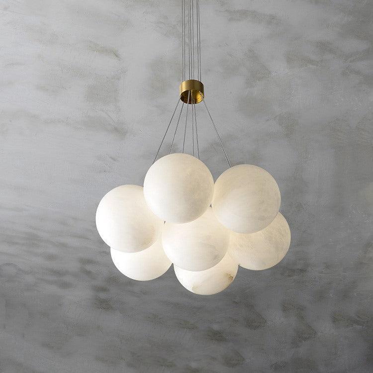 Alabaster Ceiling Pendant - 7 HEADS D 50CM X H 200CM / ∅ 19.7″ X H 78.7″Blushlighting