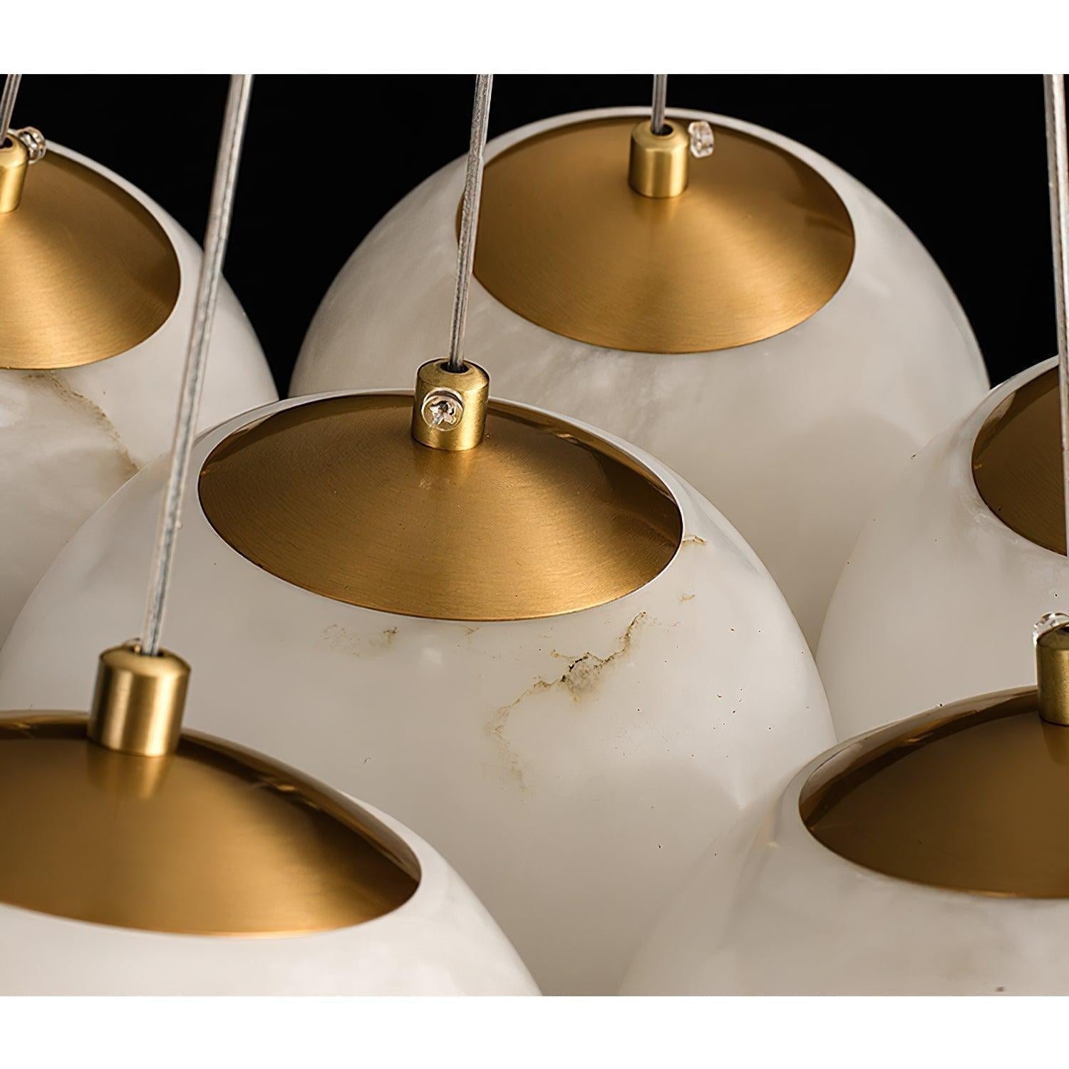 Alabaster Ceiling Pendant - 13 HEADS D 50CM X H 200CM / ∅ 19.7″ X H 78.7″Blushlighting