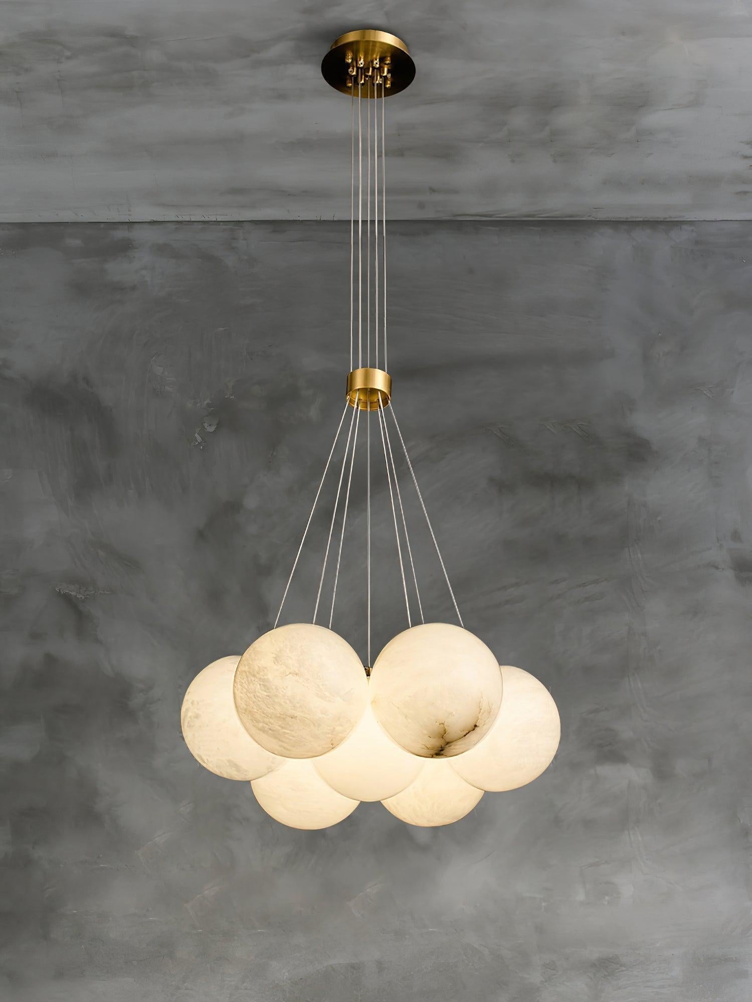 Alabaster Ceiling Pendant - 13 HEADS D 68CM X H 200CM / ∅ 26.8″ X H 78.7″Blushlighting