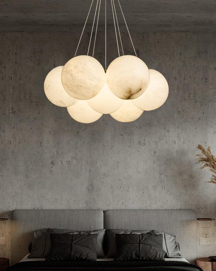 Alabaster Ceiling Pendant - 7 HEADS D 40CM X H 200CM / ∅ 15.7″ X H 78.7″Blushlighting