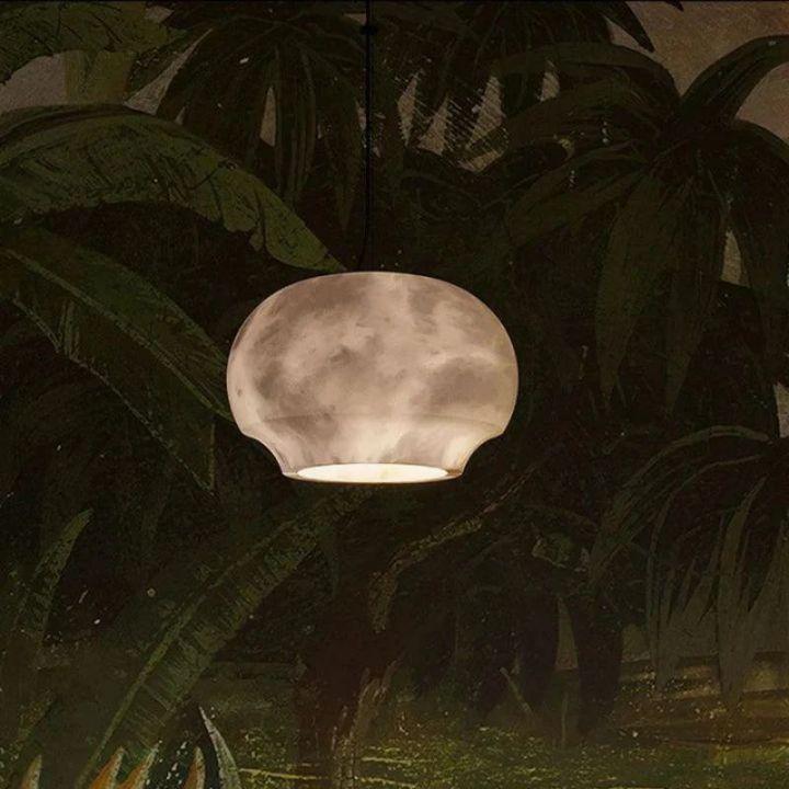 Alabaster Celine Pendant-Pendant for living room,Pendant for kitchen,Pendant for bathrooms,Pendant for bedrooms,Pendant for foyer,Pendant for stairways,Pendant for dining room-9.5" D-Blushlighting