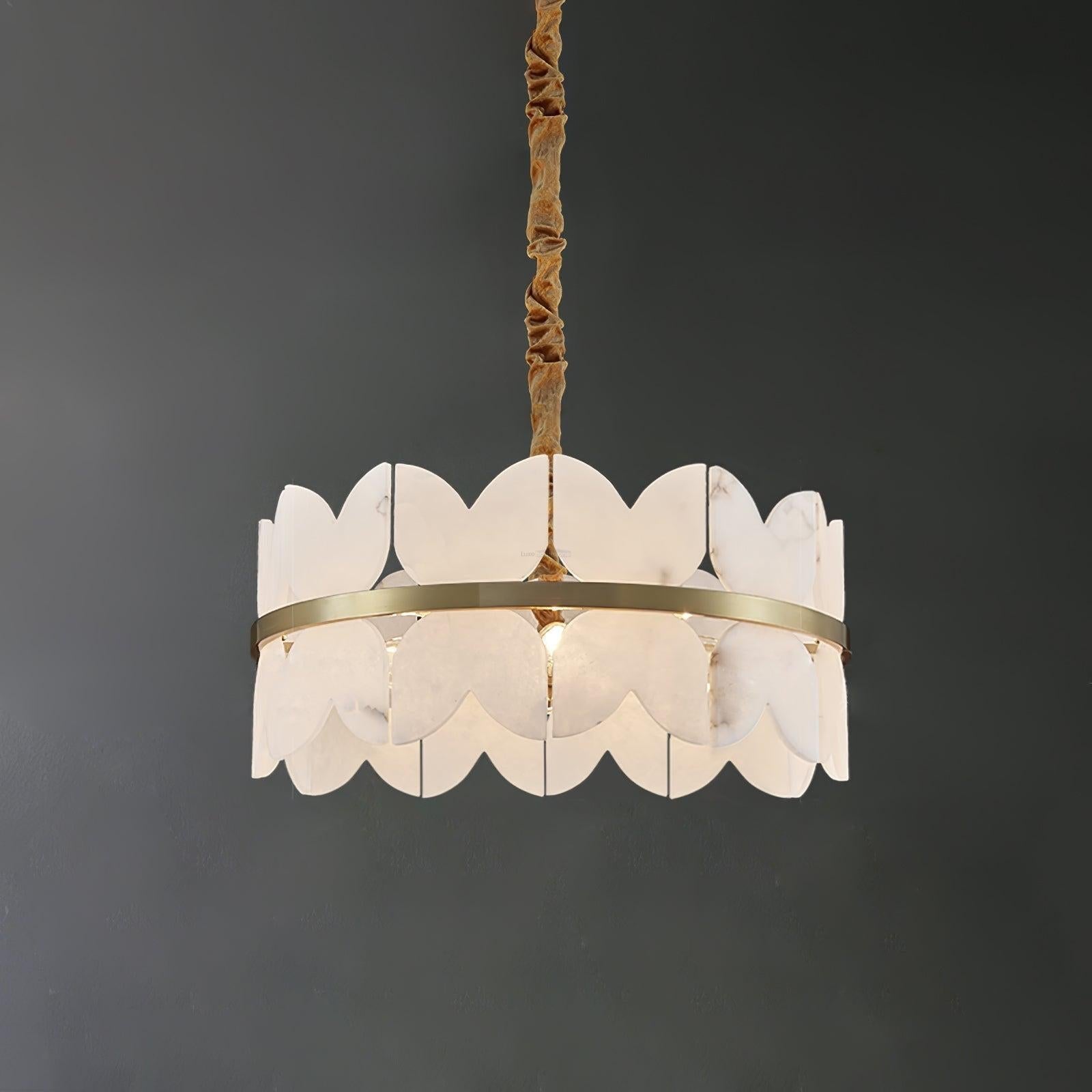 Alabaster Cloudscape Chandelier with 1/2 layer - 1 layer 11.8" x H 8.7" / Dia 30cm x H 22cmBlushlighting