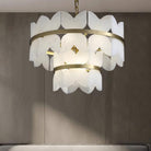 Alabaster Cloudscape Chandelier with 1/2 layer - 2 layers Long L 39.4" x W 13.8" x H 14.2" / L 100cm x W 35cm x H 36cmBlushlighting