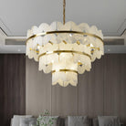 Alabaster Cloudscape Chandelier with 1/2 layer - 2 layers Long L 39.4" x W 13.8" x H 14.2" / L 100cm x W 35cm x H 36cmBlushlighting