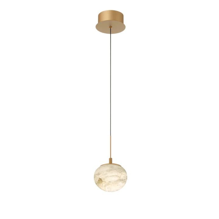 Alabaster Codri LED Pendant - Antique Brass1 LightBlushlighting