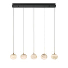 Alabaster Codri Linear LED Chandelier - Matte Black5 LightBlushlighting