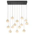 Alabaster Codri Linear LED Chandelier - Matte Black8 LightBlushlighting