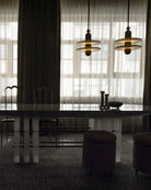 Alabaster Comet Pendant Lamp - D 40cm x H 45cm / ∅ 15.7″ x H 17.7″BlackWarm LightBlushlighting