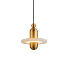 Alabaster Comet Pendant Lamp - D 28cm x H 31.5cm / ∅ 11″ x H 12.4″GoldWarm LightBlushlighting