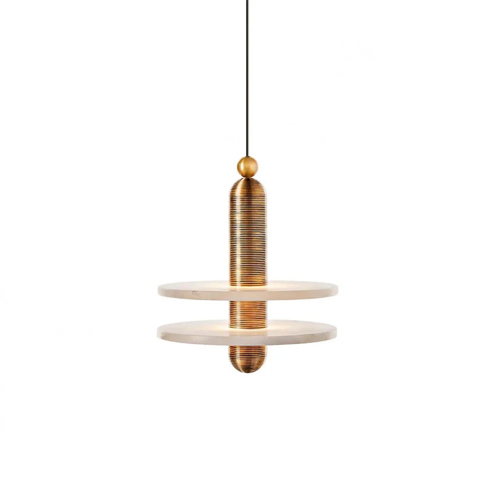 Alabaster Comet Pendant Lamp - D 40cm x H 45cm / ∅ 15.7″ x H 17.7″GoldWarm LightBlushlighting