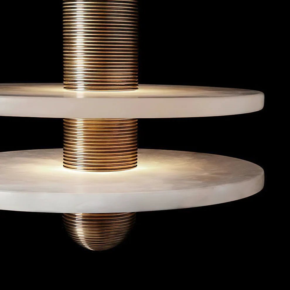 Alabaster Comet Pendant Lamp - D 28cm x H 31.5cm / ∅ 11″ x H 12.4″BlackWarm LightBlushlighting