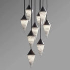 Alabaster Cone Pendant Light - 9 lightsBlackBlushlighting