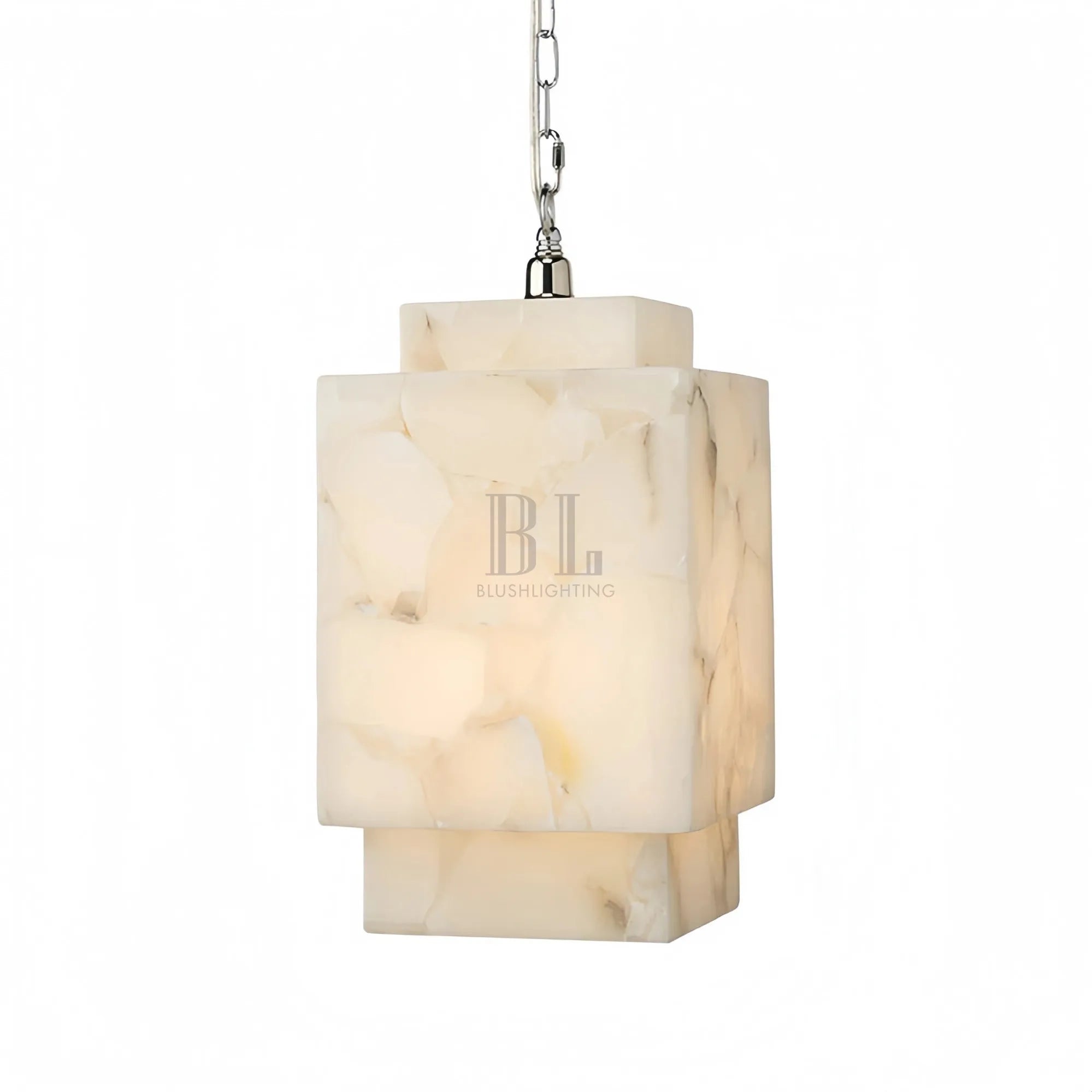 Alabaster Cube Pendant Light - Blushlighting