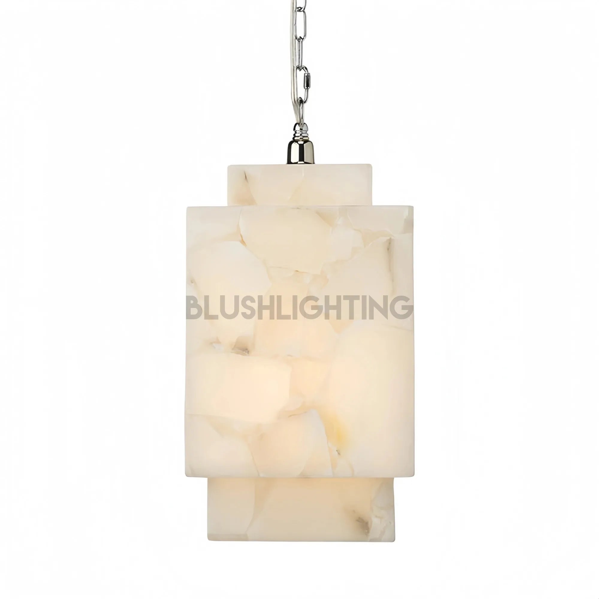 Alabaster Cube Pendant Light - Blushlighting