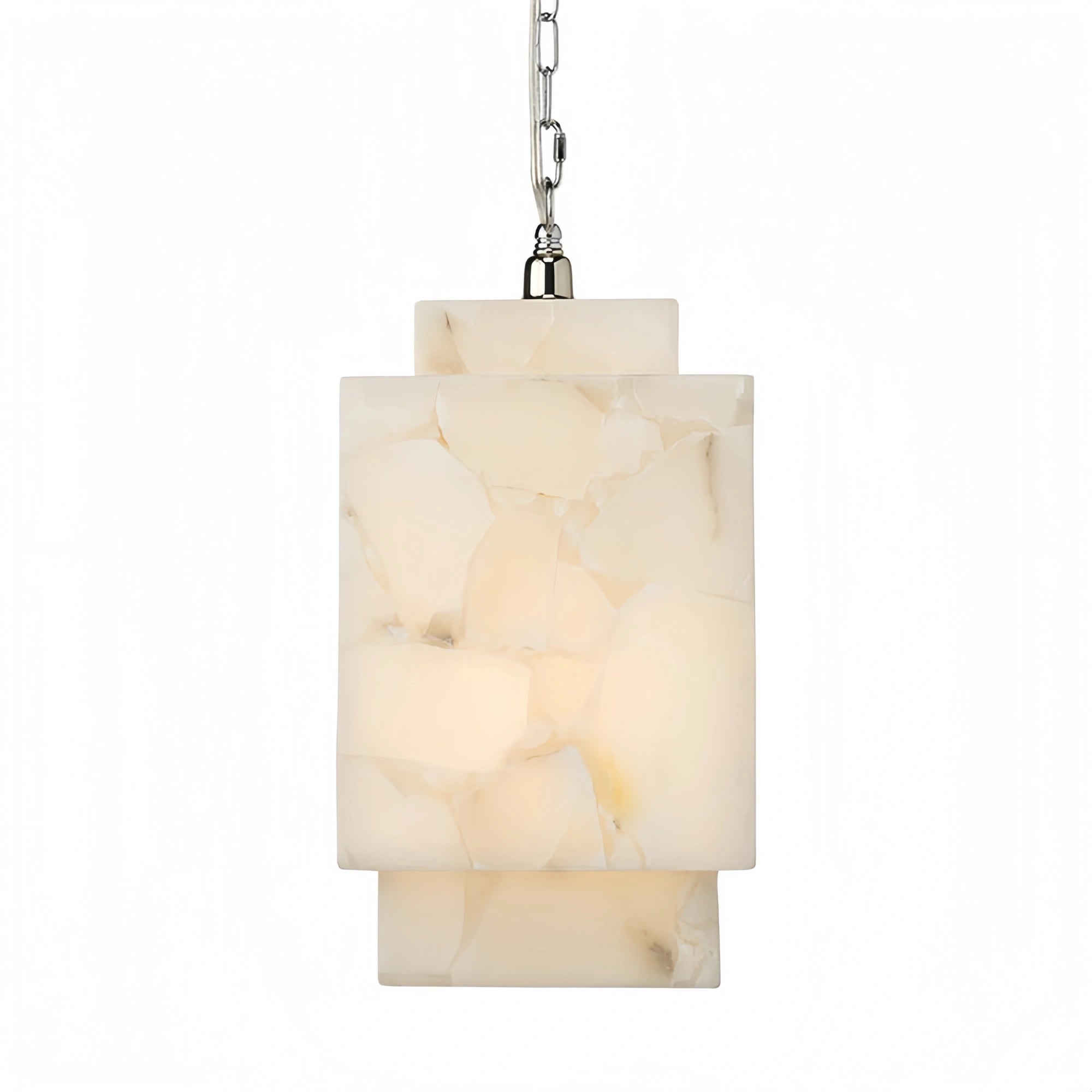 Alabaster Cube Pendant Light-Blushlighting-Blushlighting
