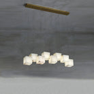 Alabaster Cubic Linear Chandelier-Chandelier-Blushlighting