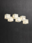 Alabaster Cubic Linear Chandelier - 10 Lights: 47.2" LBlushlighting