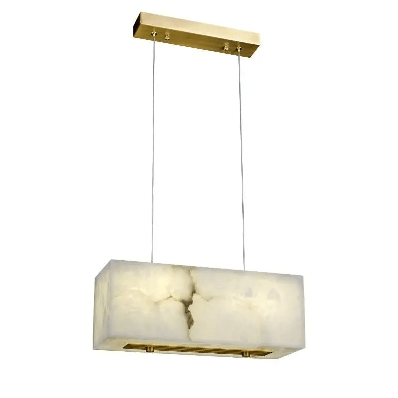 Alabaster Cuboid Dining Room Chandelier - Blushlighting