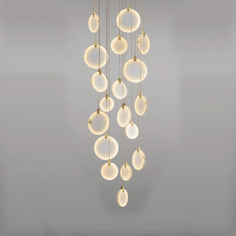 Alabaster Cuboid Dining Room Chandelier,Dining Room Chandelie-chandelier-Blushlighting-18-Lights 35"-Blushlighting
