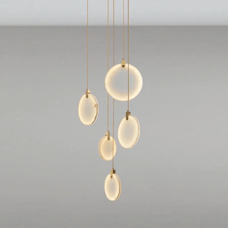 Alabaster Cuboid Dining Room Chandelier,Dining Room Chandelie-chandelier-Blushlighting-5-Lights 13"-Blushlighting