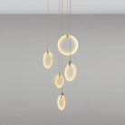 Alabaster Cuboid Dining Room Chandelier,Dining Room Chandelie-chandelier-Blushlighting-5-Lights 13"-Blushlighting