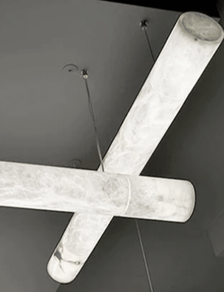 Alabaster Cylindrical Chandelier - 47.2''Blushlighting